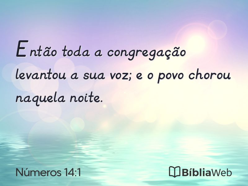 Números 14:1 em imagem para compartilhar