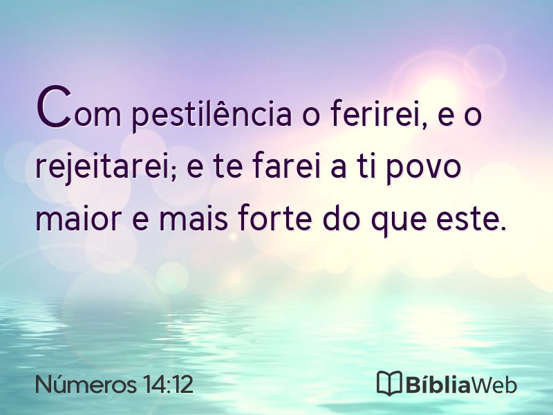 Números 14:12 em imagem para compartilhar