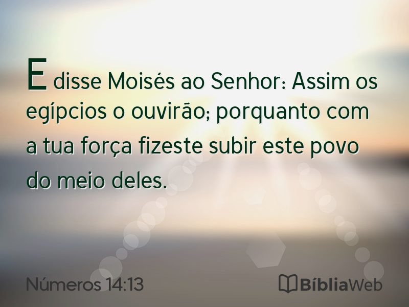 Números 14:13 em imagem para compartilhar