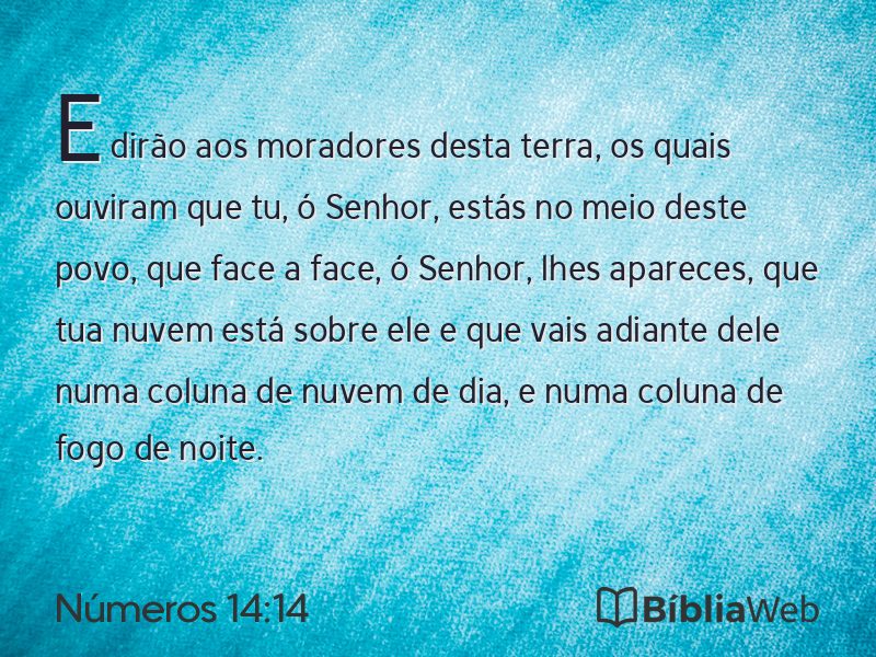 Números 14:14 em imagem para compartilhar