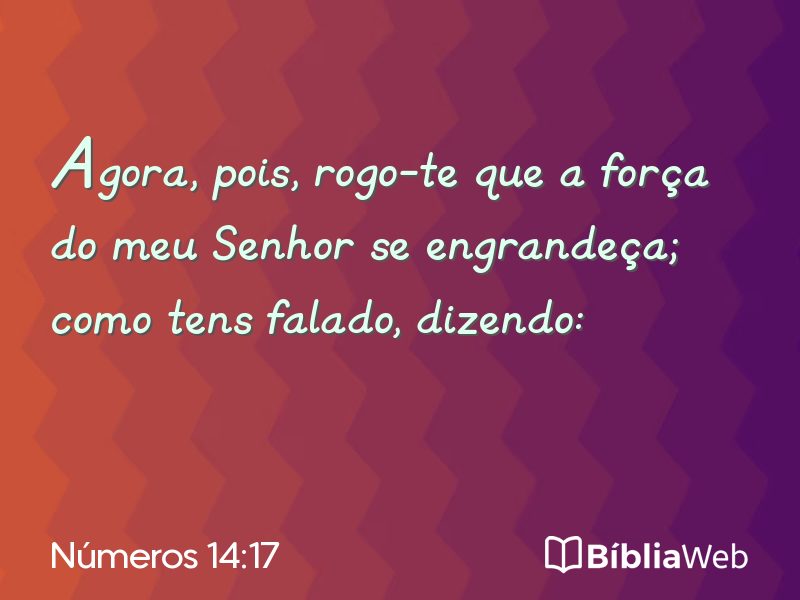 Números 14:17 em imagem para compartilhar