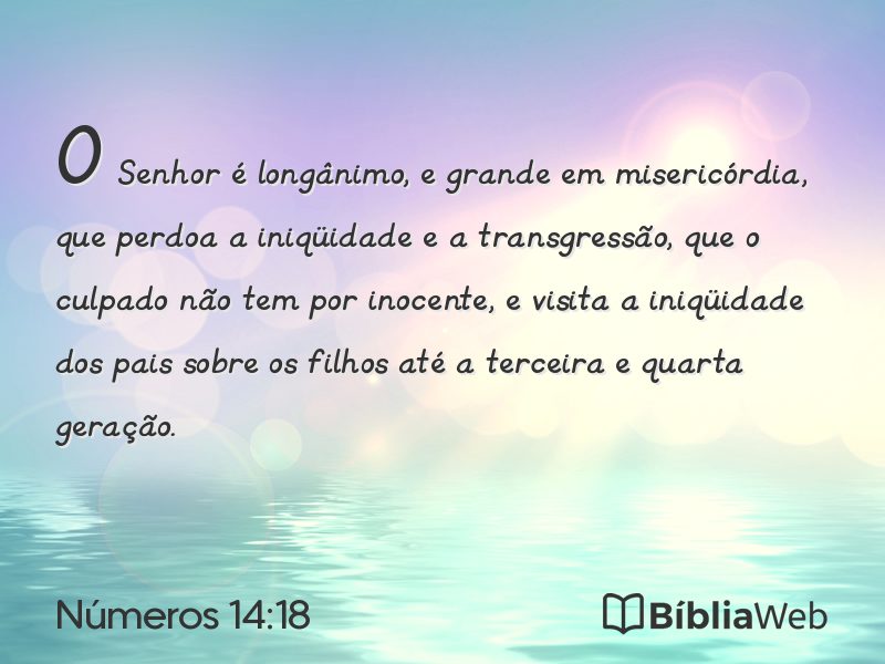 Números 14:18 em imagem para compartilhar