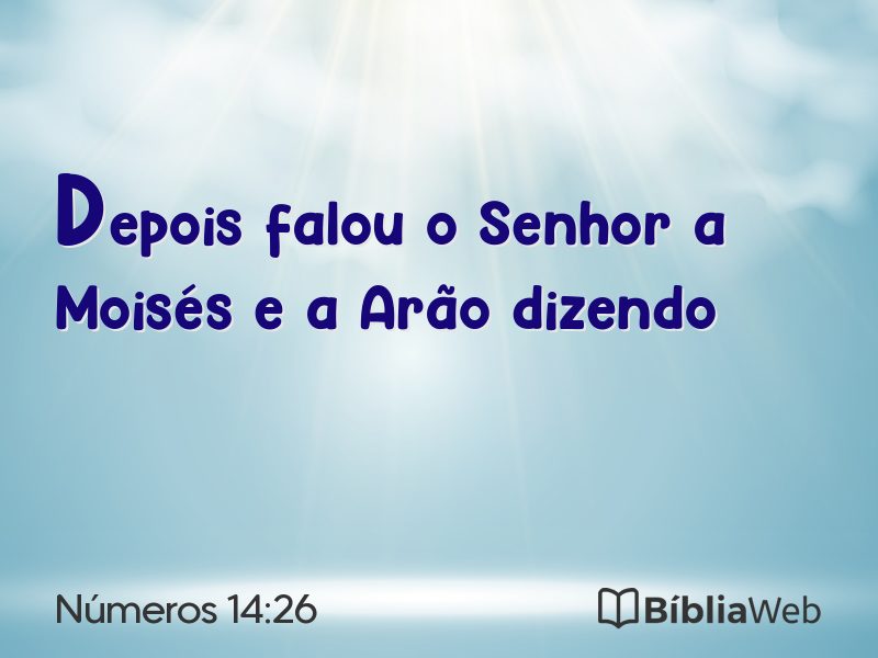 Números 14:26 em imagem para compartilhar