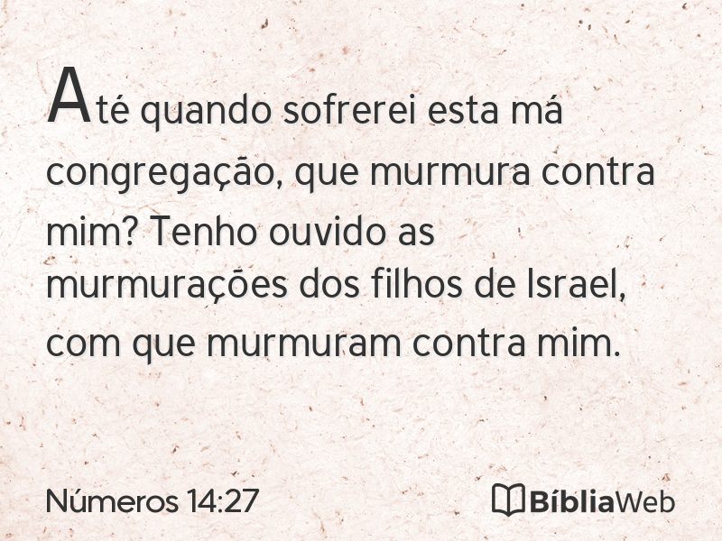 Números 14:27 em imagem para compartilhar