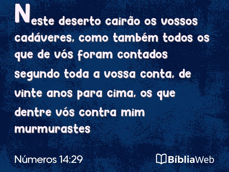 Números 14:29 em imagem para compartilhar