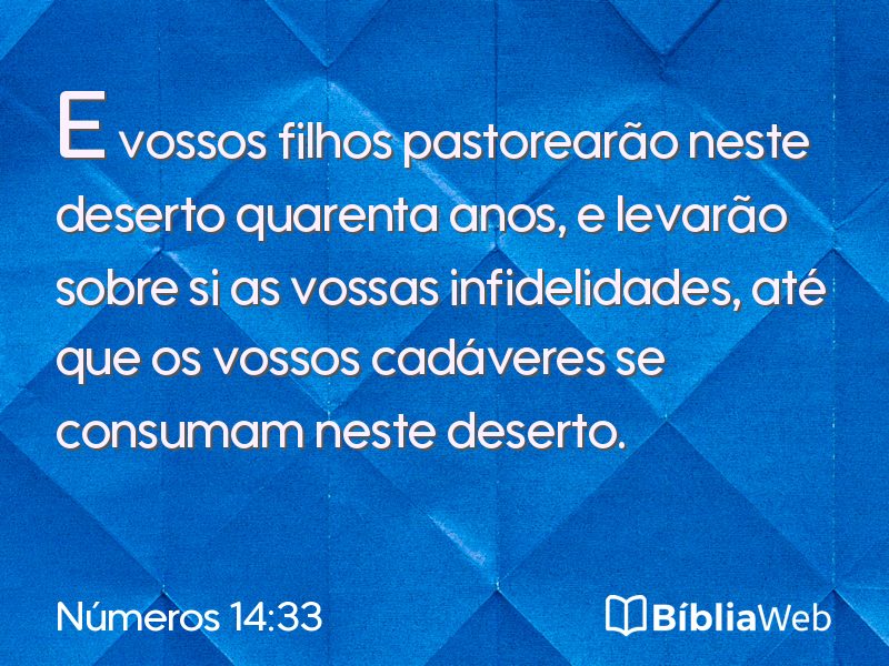 Números 14:33 em imagem para compartilhar