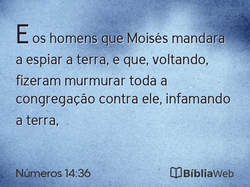 Números 14:36 em imagem para compartilhar