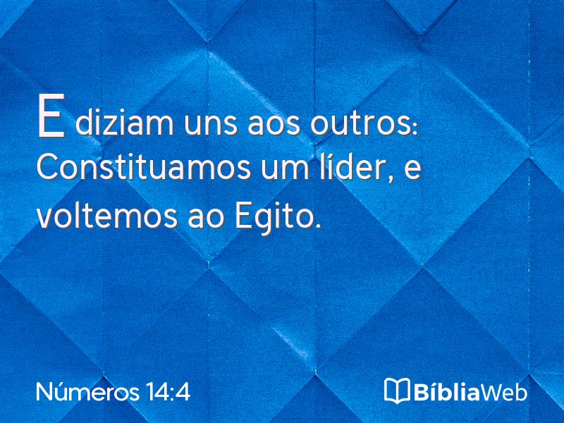 Números 14:4 em imagem para compartilhar
