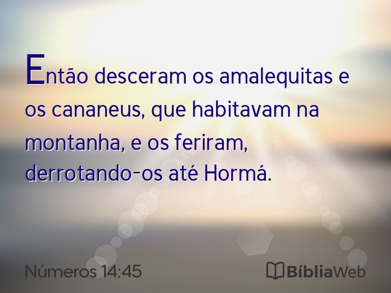 Números 14:45 em imagem para compartilhar