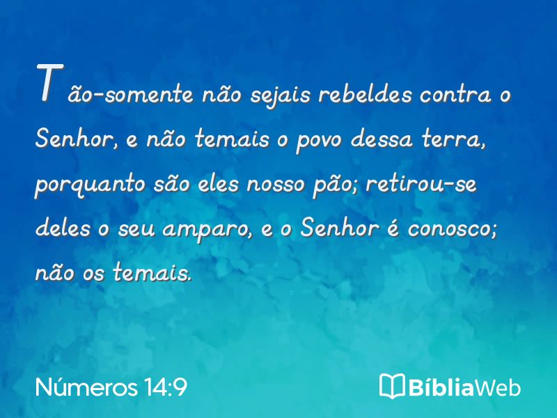 Números 14:9 em imagem para compartilhar