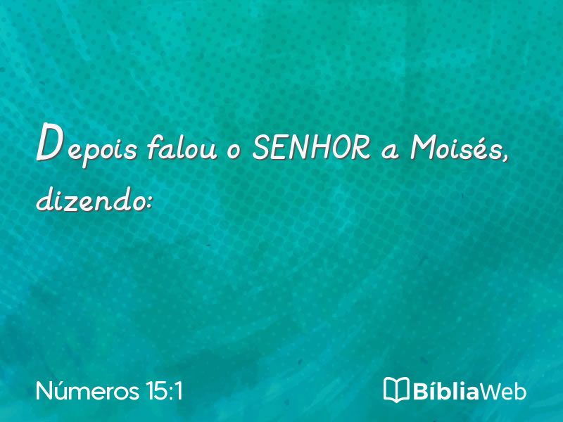 Números 15:1 em imagem para compartilhar