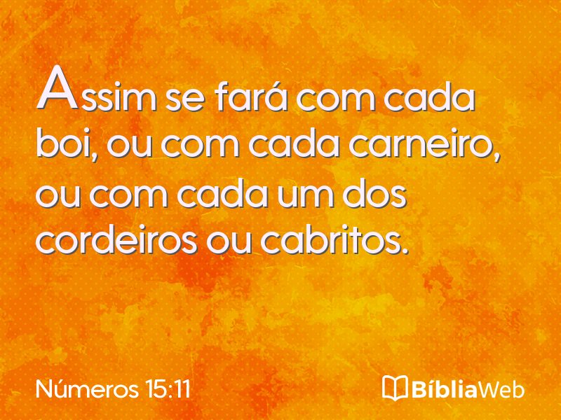 Números 15:11 em imagem para compartilhar