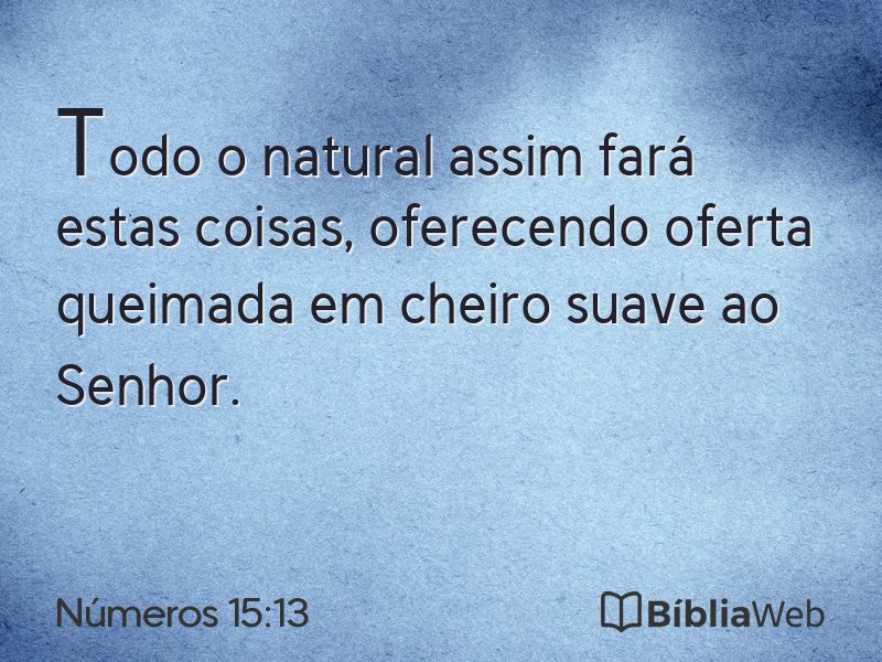 Números 15:13 em imagem para compartilhar