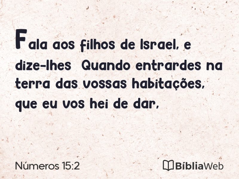 Números 15:2 em imagem para compartilhar