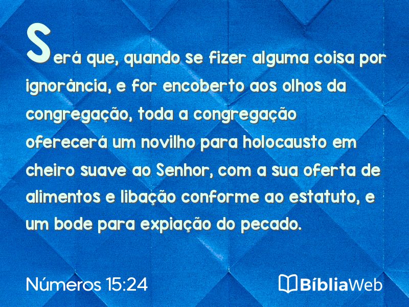Números 15:24 em imagem para compartilhar