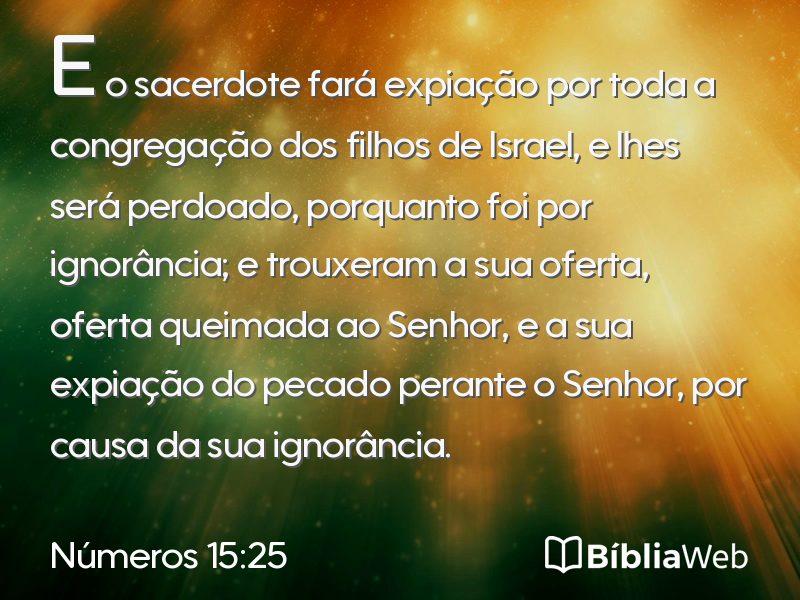 Números 15:25 em imagem para compartilhar