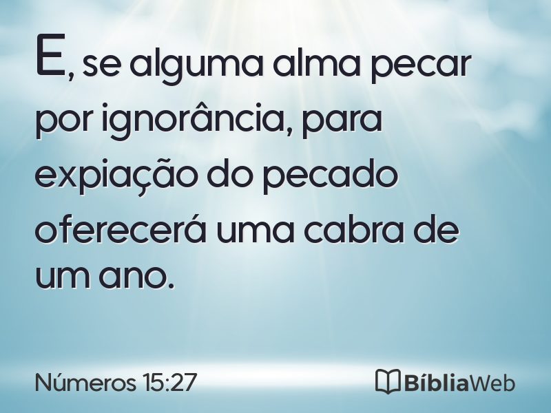 Números 15:27 em imagem para compartilhar