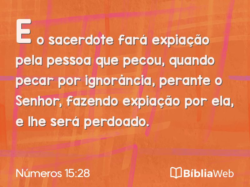 Números 15:28 em imagem para compartilhar