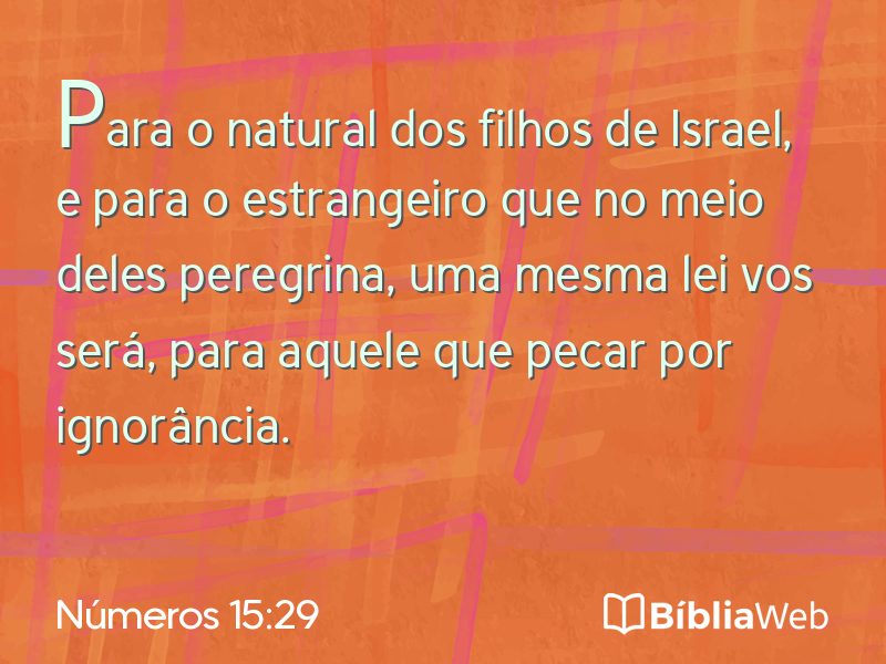 Números 15:29 em imagem para compartilhar