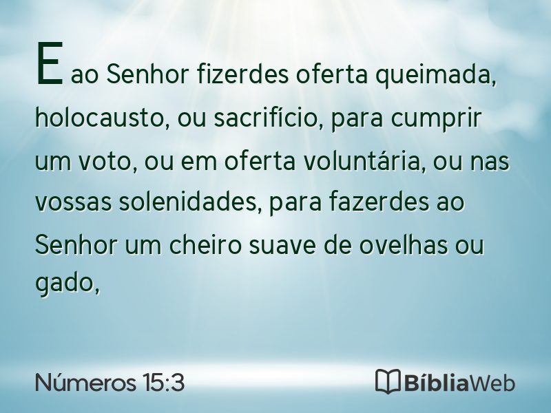 Números 15:3 em imagem para compartilhar