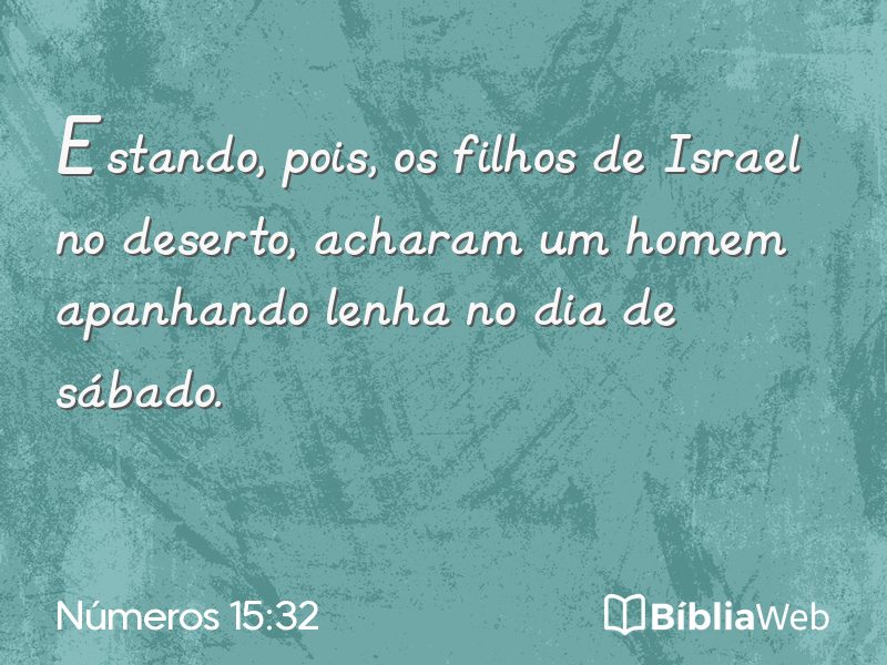 Números 15:32 em imagem para compartilhar