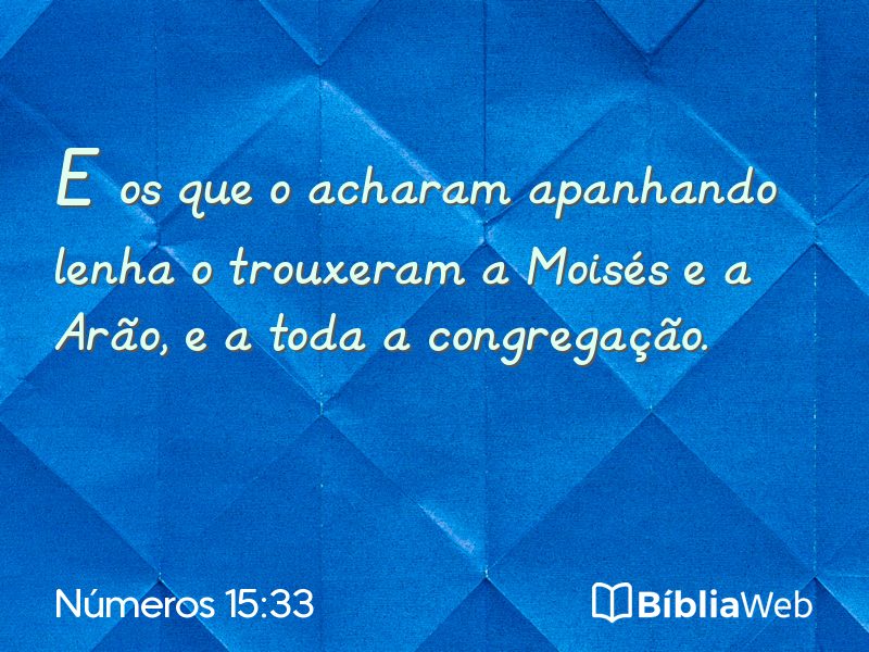 Números 15:33 em imagem para compartilhar