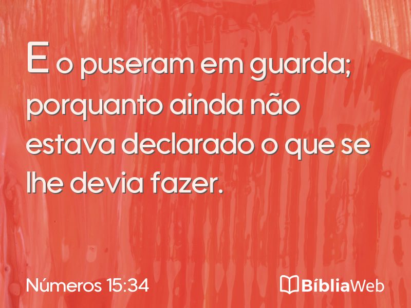Números 15:34 em imagem para compartilhar