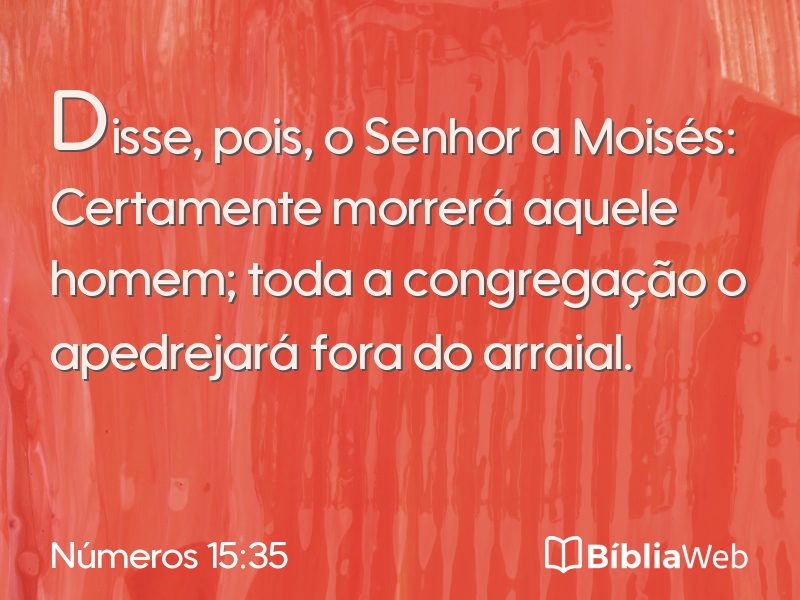 Números 15:35 em imagem para compartilhar