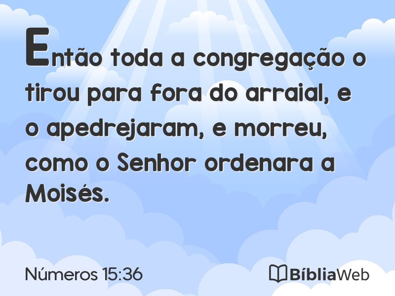 Números 15:36 em imagem para compartilhar