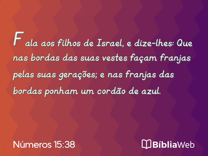 Números 15:38 em imagem para compartilhar