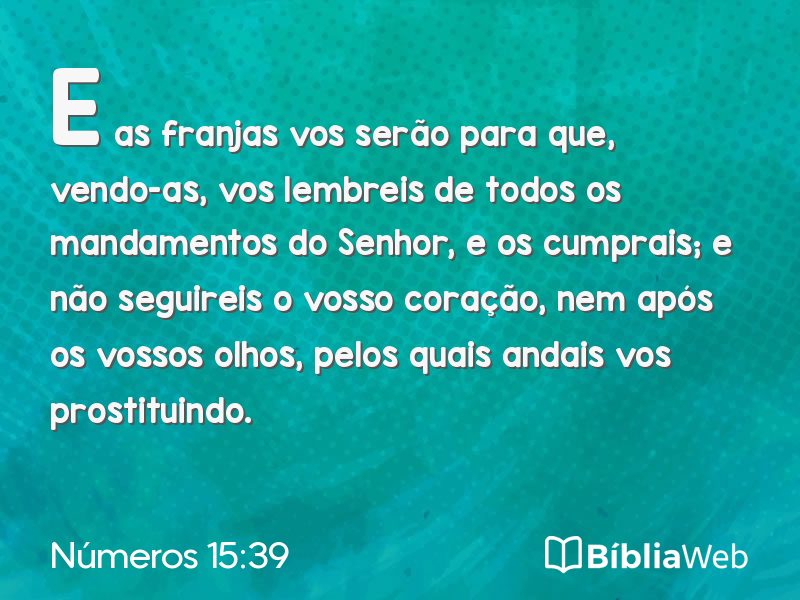 Números 15:39 em imagem para compartilhar