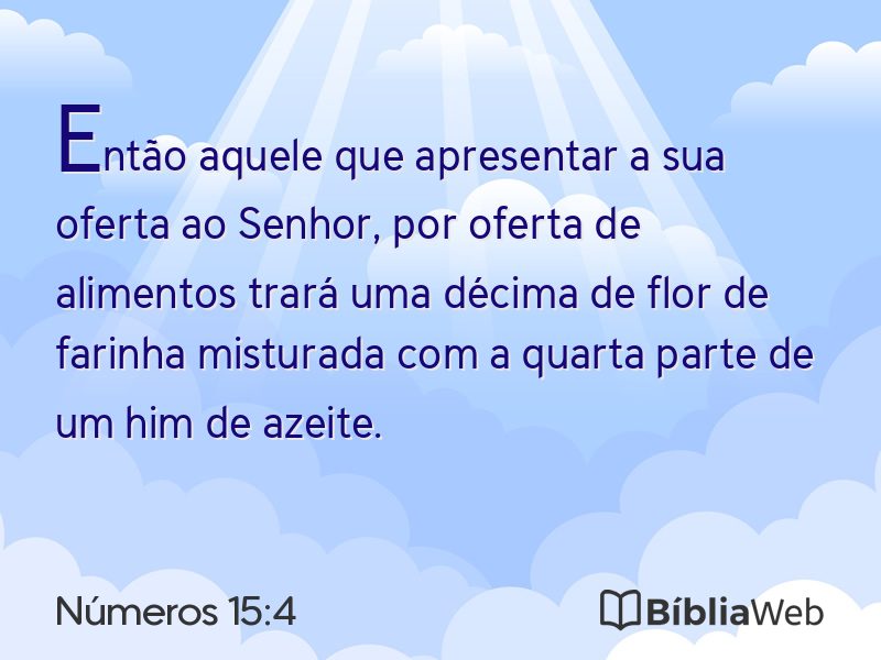 Números 15:4 em imagem para compartilhar