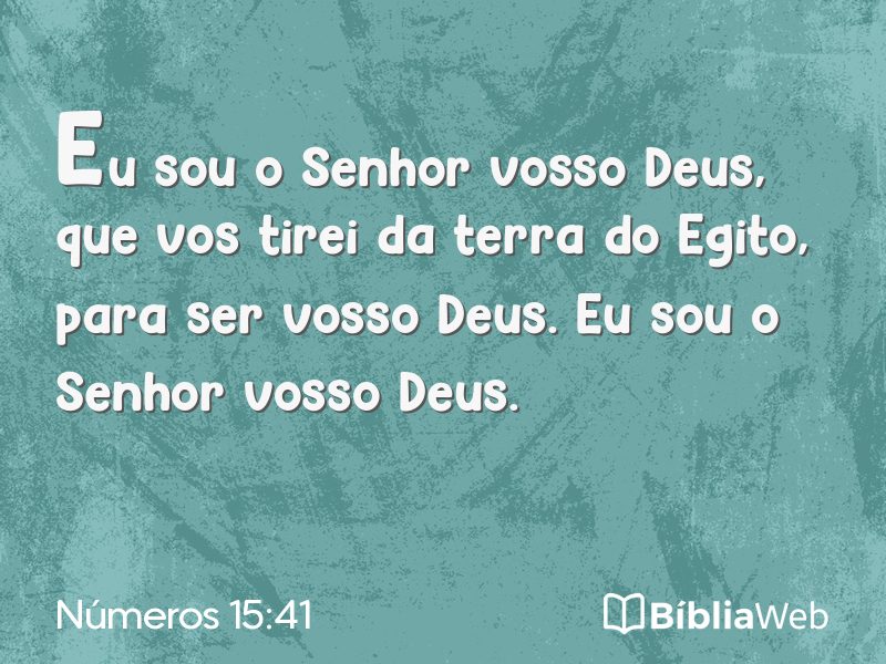 Números 15:41 em imagem para compartilhar