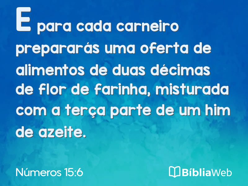 Números 15:6 em imagem para compartilhar