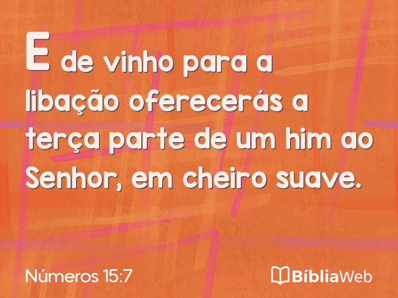 Números 15:7 em imagem para compartilhar