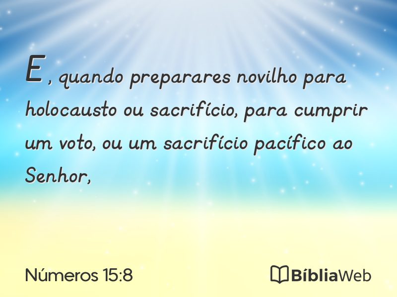 Números 15:8 em imagem para compartilhar