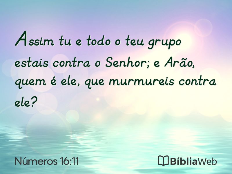 Números 16:11 em imagem para compartilhar