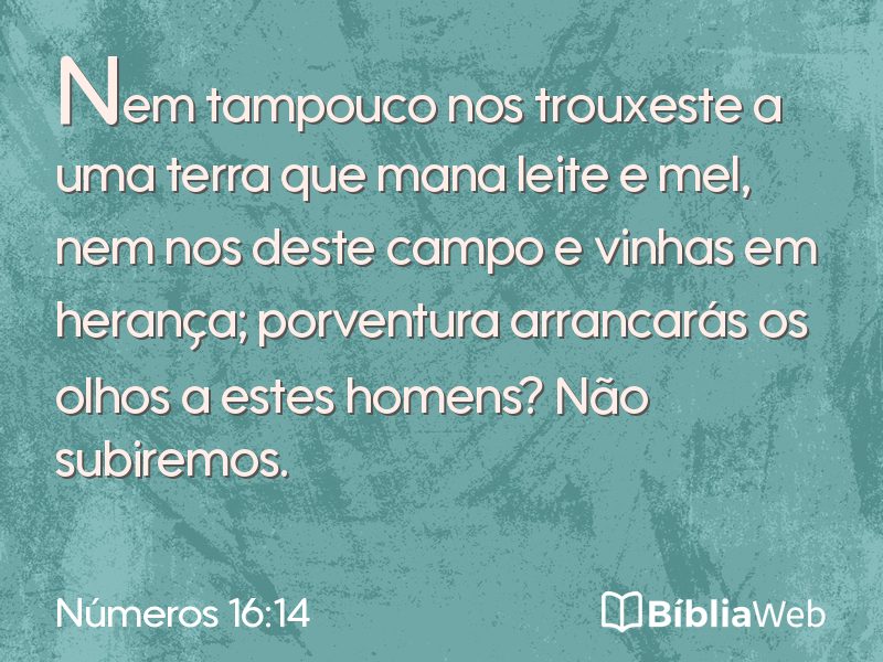 Números 16:14 em imagem para compartilhar