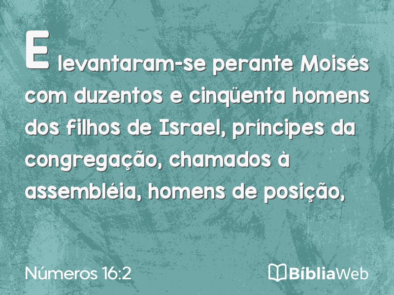 Números 16:2 em imagem para compartilhar