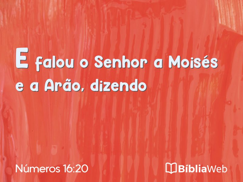 Números 16:20 em imagem para compartilhar