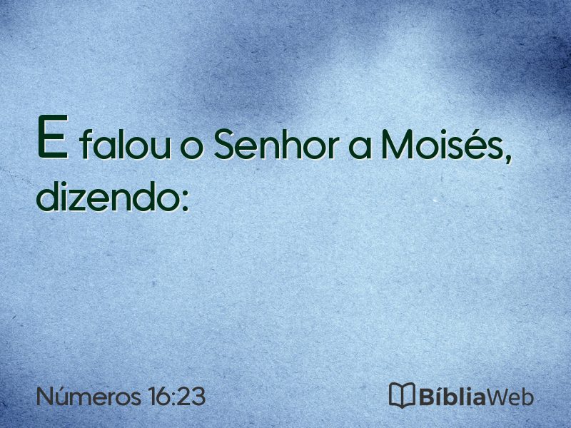 Números 16:23 em imagem para compartilhar