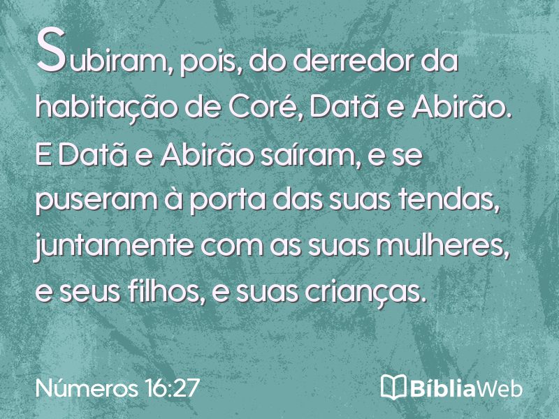 Números 16:27 em imagem para compartilhar