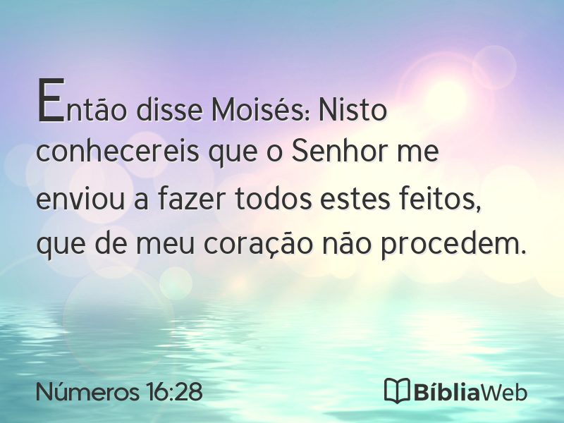Números 16:28 em imagem para compartilhar