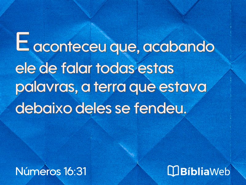 Números 16:31 em imagem para compartilhar