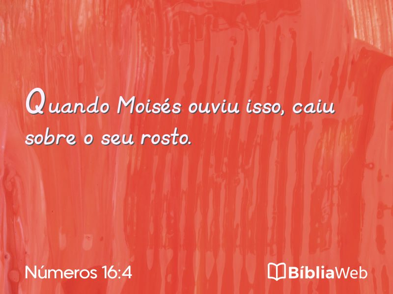Números 16:4 em imagem para compartilhar