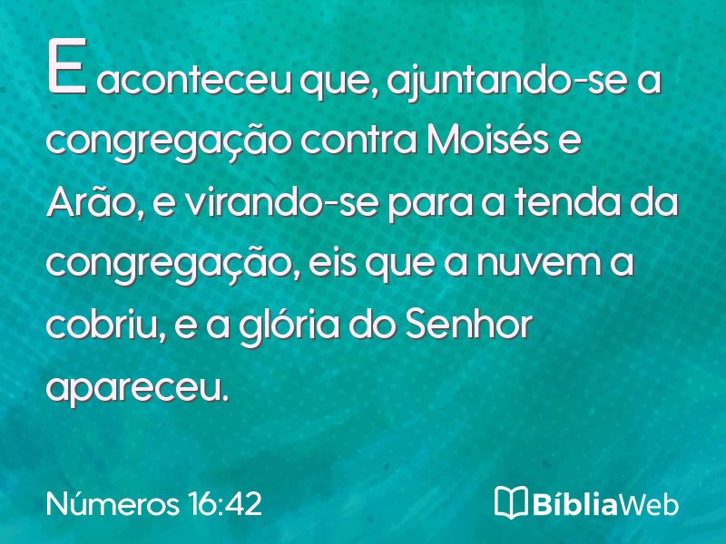 Números 16:42 em imagem para compartilhar