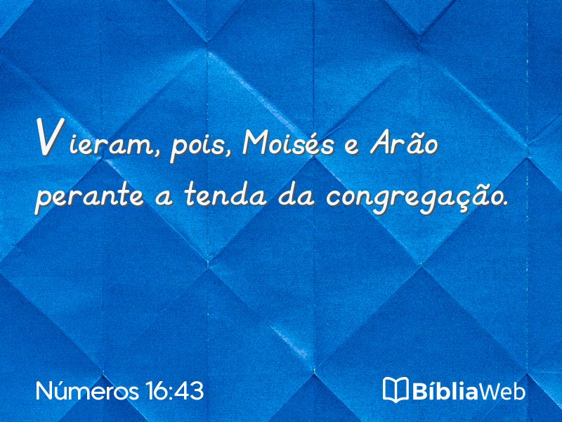 Números 16:43 em imagem para compartilhar