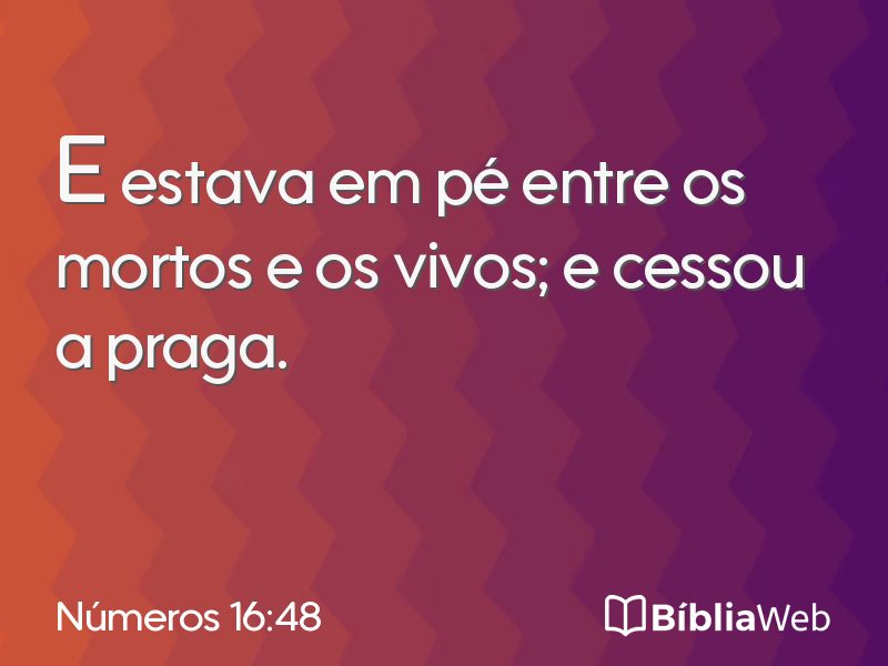 Números 16:48 em imagem para compartilhar