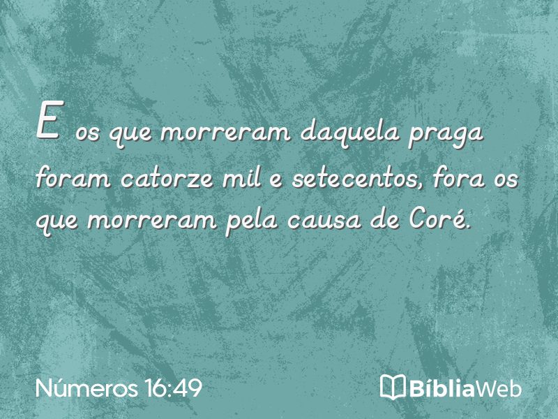 Números 16:49 em imagem para compartilhar