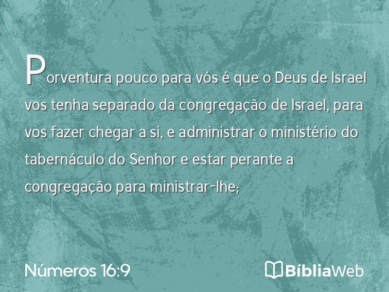 Números 16:9 em imagem para compartilhar